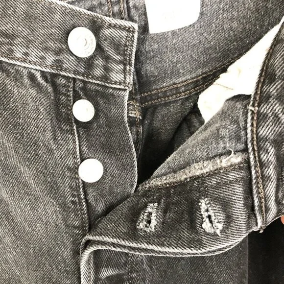 VTG Levis 501 Jeans Mens 38x32 Black FadedButton Fly Straight Leg Y2K Mexico